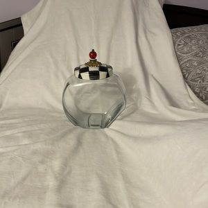 Mackenzie Childs Courtly check cookie jar